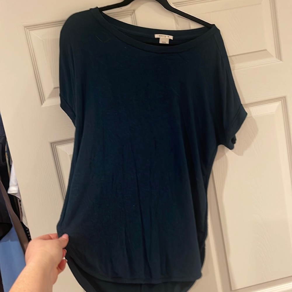 Dark blue stretchy soft shirt